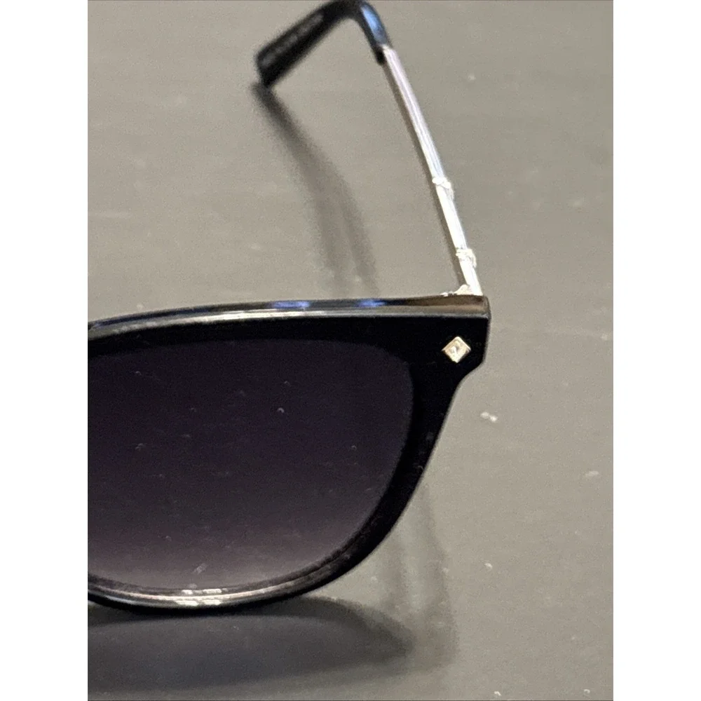Women's Cat Eye Sunglasses Black Gold Metal Temples CAT 3 Shades